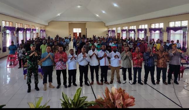 Dandim 1715/Yahukimo Hadiri Rapat Pleno Terbuka Rekapitulasi dan Penetapan DPT Pilkada Papua Pegunungan