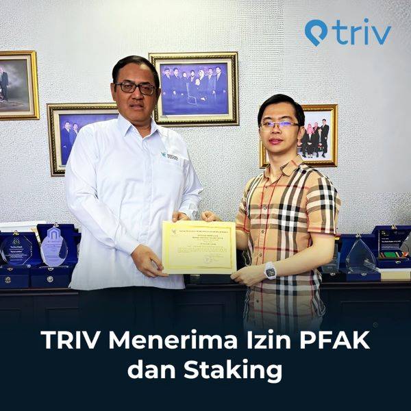Raih Legalitas dari Pemerintah! TRIV Raih Izin Penuh PFAK dari BAPPEBTI, Buktikan Keamanan nasabah crypto!
