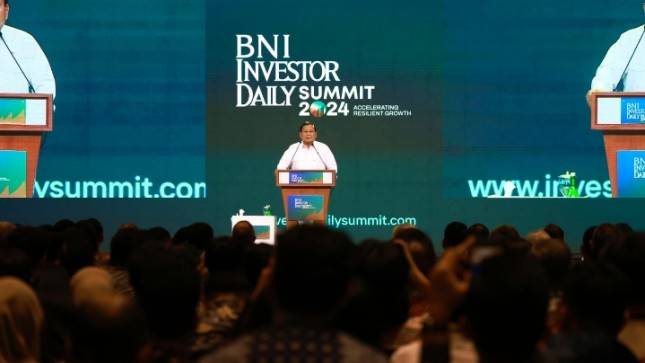 Hadiri Acara BNI Investor Daily Summit 2024, Menhan Prabowo Ungkapkan Tiga Hal Fundamental Keberlanjutan Pembangunan Bangsa