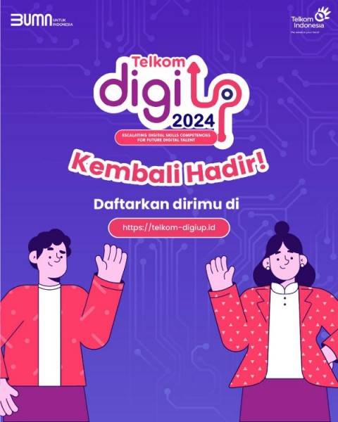 Kembali Hadir! Telkom Ajak Pelajar Indonesia Kembangkan Talenta Digital Melalui Telkom DigiUP 2024