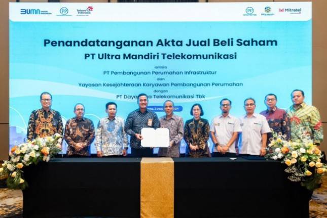 PT PP Infrastruktur melakukan Divestasi Saham Bisnis Telekomunikasi  kepada PT Dayamitra Telekomunikasi Tbk 