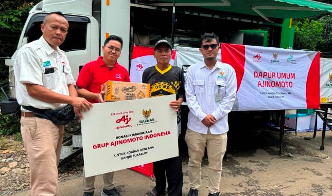 Ajinomoto Bersinergi dengan BAZNAS untuk Korban Banjir dan Longsor di Sukabumi