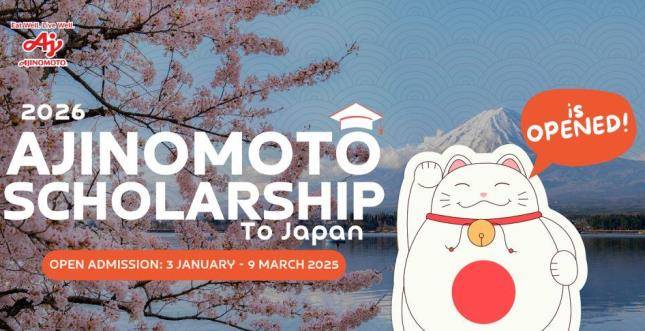 Ajinomoto Kembali Buka Seleksi Beasiswa Master Program S2 ke Jepang