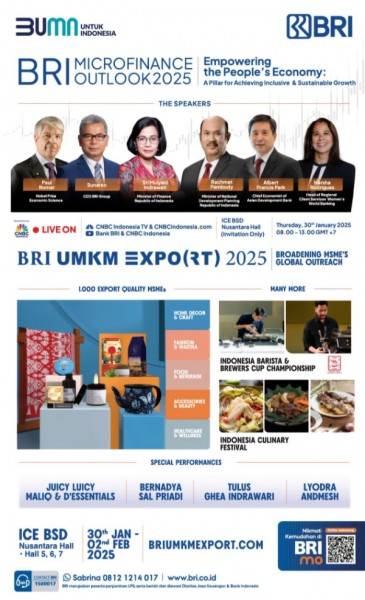 BRI UMKM EXPO(RT) & Microfinance Outlook 2025 Digelar 30 Januari - 2 Februari di ICE BSD
