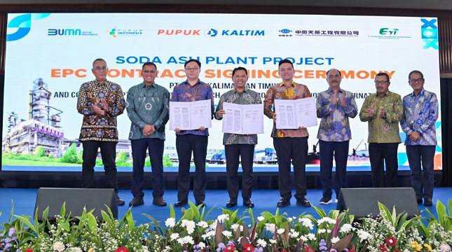 Tanda Tangani Kontrak EPC, Pupuk Kaltim Siap Bangun Pabrik Soda Ash Pertama di Indonesia