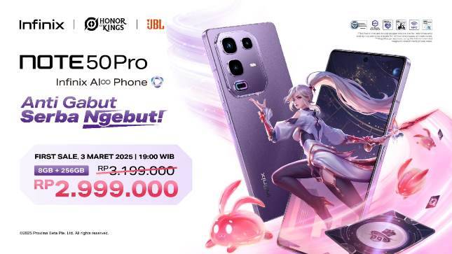 Infinix NOTE 50 Series Meluncur di Indonesia, Tawarkan Performa AI Gaming Terbaik dengan Harga Terjangkau