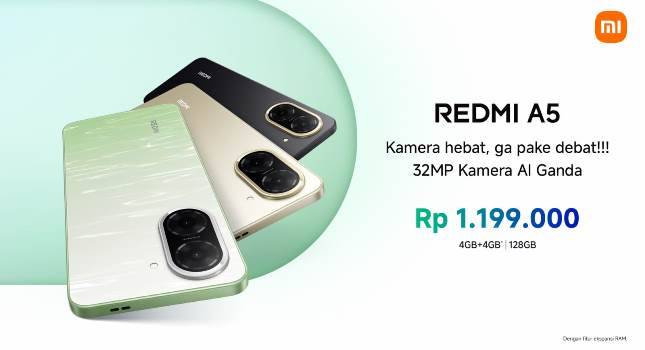 Redmi A5 Resmi Hadir di Indonesia, Jadi HP Sejutaan Terbaik 2025 dari Xiaomi