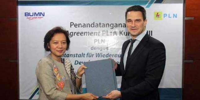 Danai Pembangunan PLTA Kumbih III, PLN Tandatangani Perjanjian Fasilitas Kredit Dengan KfW