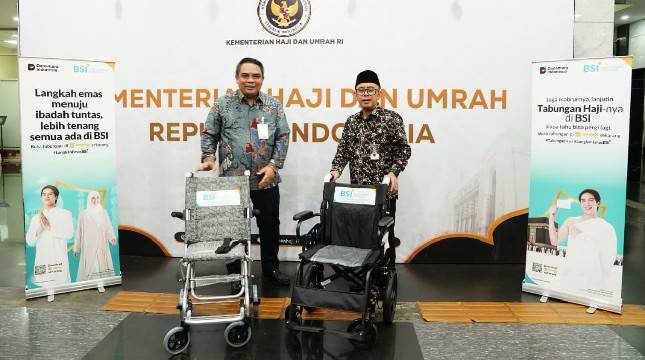 Support Kelancaran Puncak Haji, BSI Kirim 600 Kursi Roda ke Tanah Suci