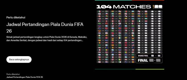 Jadwal Pertandingan Piala Dunia 2026 Malam Ini 13 Juni: Disiarkan Dimana?