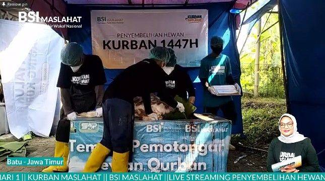 BSI Maslahat Livestreaming Sembelih Kurban hingga Palestina