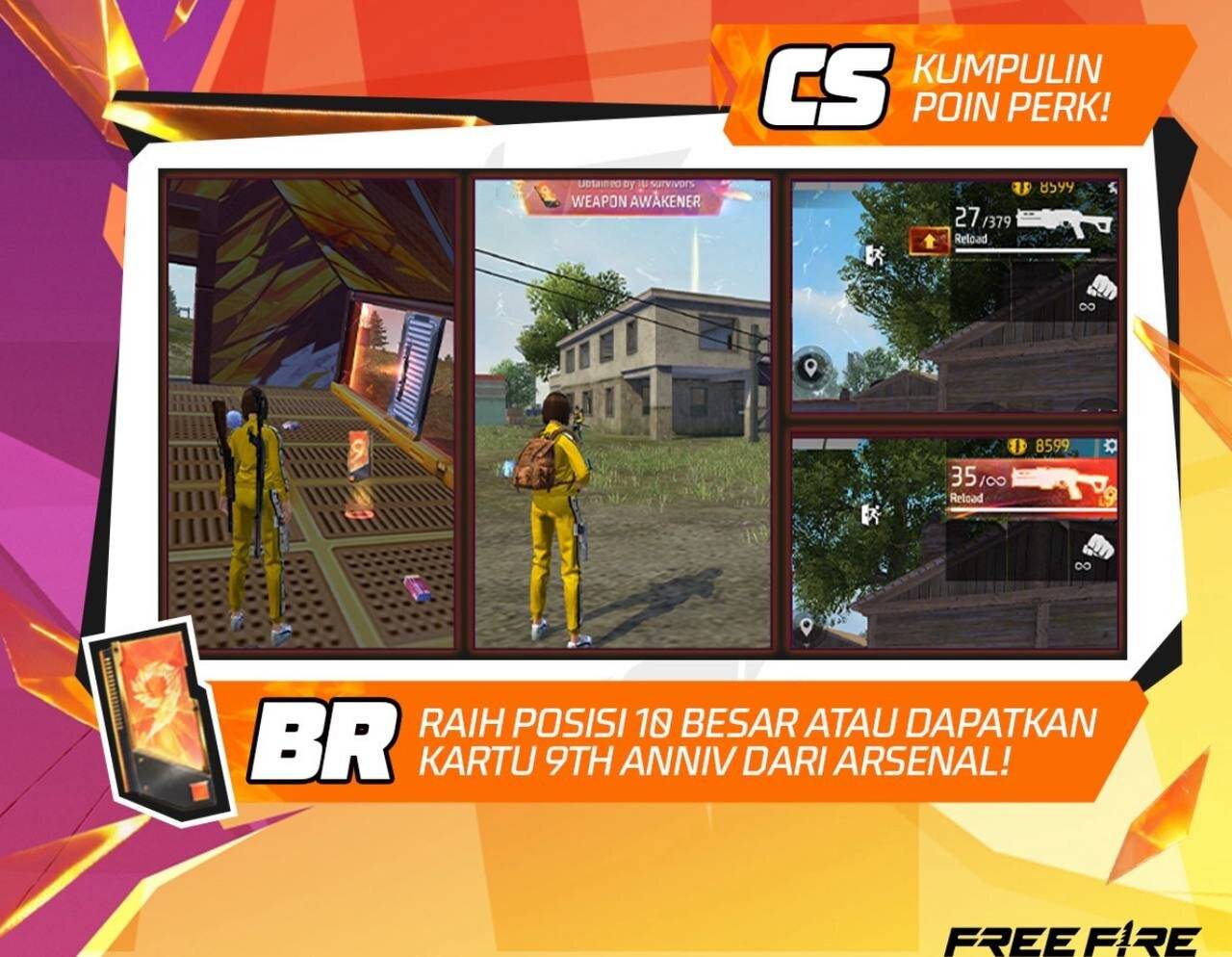 Free Fire Anniversary ke-9: Semua Senjata Dapat Buff Spesial!