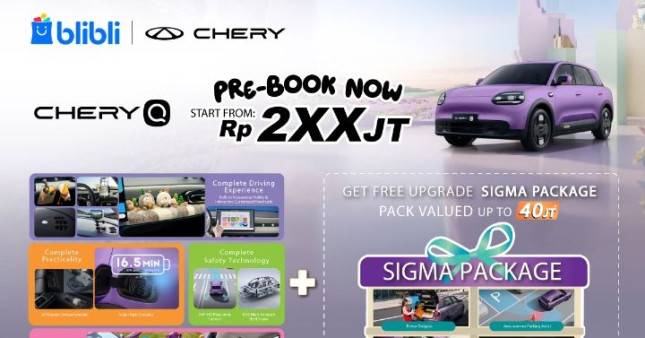 Pesan Chery Q Lewat Blibli, Pembeli Awal Langsung Kantongi Sigma Package Rp40 Juta