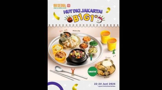 Promo HUT Jakarta 2026 dari F&B ID, Buy 1 Get 1 hingga Gratis di Chatime, Gindaco, dan 88 SEOUL