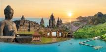 Destinasi wisata Indonesia (foto dihasilkan AI: sumber berbagai BUMN)