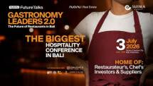 Nuanu Future Talks: Gastronomy Leaders 2.0, konferensi hospitality terbesar di Bali kembali hadir di Nuanu Creative City pada 3 Juli 2026.