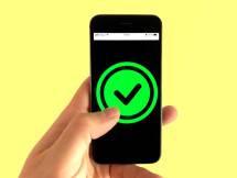 black android smartphone displaying green and black logo (Foto: Franck / Unsplash)