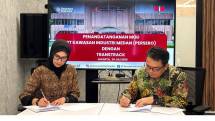 Penandatanganan MoU Kawasan Industri Medan dan Transtrack