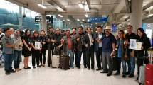 Rombongan PWI di Bangkok, Thailand, menghadiri sidang Majelis Umum Konfederasi Wartawan ASEAN