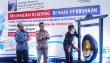 Rekonsiliasi Rekening dan Peningkatan Kerjasama dengan Jamkrida dan Perbankan, di Bandung, Kamis (25/1/2018).