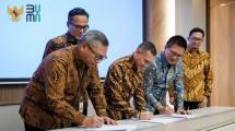 penandatanganan Akta Penggabungan di Jakarta, Senin (28/9/2026).