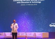 Khamim, Perwakilan dari Kemendikbud selaku Direktur Pembinaan Sekolah Dasar dalam acara panel diskusi Quipper Indonesia, pada Senin (12/2). (Foto: Dina Astria/Industry.co.id)