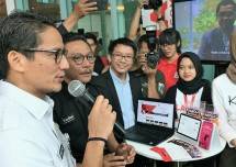 Wakil Gubernur DKI Jakarta Sandiaga Uno saat meresmikan OKE OCE Global Office (Foto: Humas)