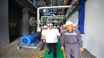Komisaris Utama PT. PP (Persero) Tbk, Andi Gani Nena Wea, bersama Komisaris Independen PT. PP (Persero) Tbk, Aryanto Sutadi, Direktur EPC dan Kerjasama Luar Negeri, Abdul Harris Tatang, Direktur Utama PT. PP Energi, Taufiq Aria, dan Kepala Divisi 