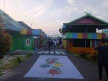 Kampung Pelangi atau Kampung Sega di Kotawaringin Barat, Kalimantan Tengah (Foto: Chodijah Febriyani/Industry.co.id)