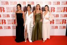 Vocal grup, Little Mix di red carpet BRIT Awards 2018. (Source: Cosmopolitan)