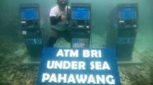 ATM BRI di Bawah Laut Pulau Pahawang, Lampung Selatan (Foto: muri.org)