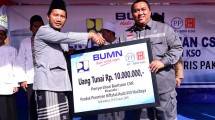 PT PP Salurkan Bantuan ke Pesantren di sekitar Proyek Bendungan Leuwikeris