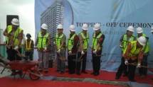 PT Muliaguna Propertindo Development melakukan menyelenggarakan acara penutupan atap atau Topping Off Apartemen Sudirman Hill Residence yang dikembangkan di kawasan Jalan Karet Pasar Baru Barat V, Tanah Abang Jakarta Pusat, Sabtu 3 Maret 2018
