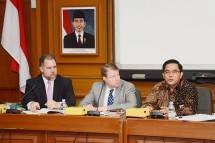 Sekretaris Jenderal Kementerian Perindustrian Haris Munandar bersama Delegasi Amerika Serikat (America Chambers) (Foto: Humas)