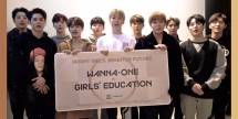 UNESCO dan boyband Wanna One dalam kampanye pendidikan perempuan. (Foto: Allkpop)