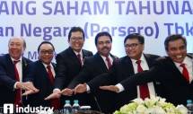 Dirut BTN Maryono dan jajaran direksi BTN (Foto Rizki Meirino/industry.co.id)