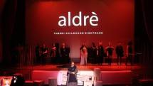 Desainer lokal, Aldre dalam acara Media Viewing Trend 2018 pada Senin kemarin (26/3). (Dina Astria/Industry.co.id)