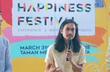 Vikra Ijaz, Co-founder dan CPO Kitabisa.com saat jumpa pers Happiness Festival (28/3/2018), di Graha Ganesha, Jakarta. (Dina Astria/Industry.co.id)