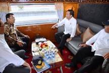 Presiden Jokowi perjalanan Bogor-Sukabumi dengan Kereta (Foto Setkab)