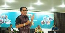 Direktur Utama LPDB-KUMKM Braman Setyo, saat menjadi pembicara dalam Lokakarya UMK berjudul 'Tantangan UMK di Era Milenial' di Univeritas Merdeka (Unmer) Malang, Jatim, Rabu (25/4/2018).