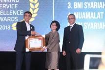 BNI Syariah mendapat penghargaan Banking Service Excellence Awards 2018