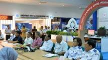 konferensi pers di Posko Tingkat Nasional Angkutan Lebaran Terpadu Tahun 2018