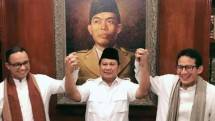 Prabowo Subianto bersama Anies-Sandie