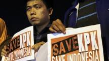 Ilustrasi save KPK. (Ivan Damanik/NurPhoto)