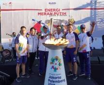Sambut Obor Api Asian Games XVIII, Telkom Gelorakan Energi Merah Putih di Bali