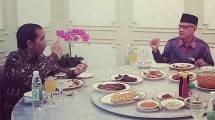 Presiden Joko Widodo makan siang bareng Ketua Umum PP Muhammadiyah Haedar Nashir. (Foto: Biro Pers Setpres)