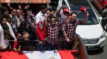 Pasangan calon gubernur dan calon wakil gubernur DKI Jakarta Basuki Tjahaja Purnama dan Djarot Saiful Hidayat. (Donal Husni/NurPhoto)