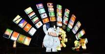 Salah satu Konfigurasi Lampion bergambar Negara Peserta Asian Games 2018 di Taman Impian Jaya Ancol