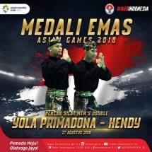 Atlet Pencak Silat Indonesia Yola Primadona Jampil/Hendy raih medali ke-14 untuk Indonesia