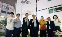 Dirut PT Modern Industrial Estat, Pascall Wilson bersama CEO Modern Bando Co. Ltd., Sung Gul Son, didampingi Dubes RI untuk Korsel, Umar Hadi dan Dirjen KPAII Kemenperin RI, I Gusti Putu Suryawirawan